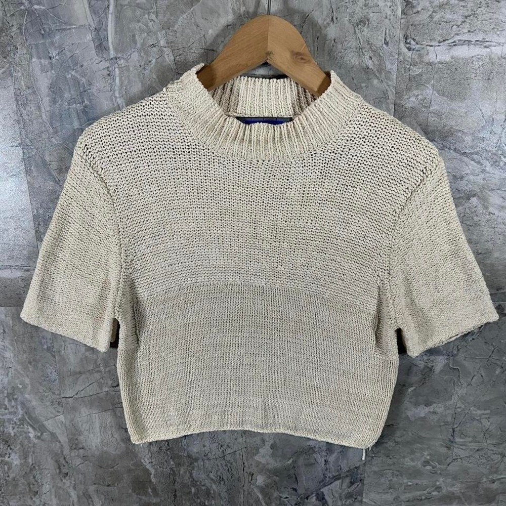 Austin Reed cream knit silk sweater woman's Size M #knitwear #preppy summer